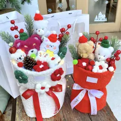 Bó Hoa Snowy Teddy