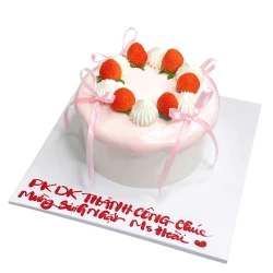 Strawberry Pink Bow Cake