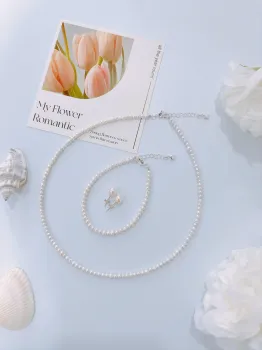 3-Piece White Pearl Set (3mm)
