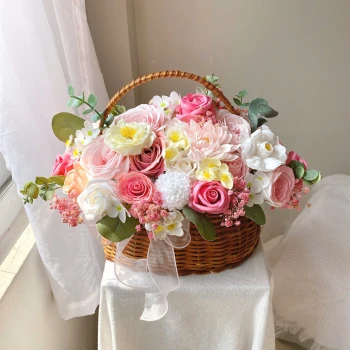 Pink Flower Basket