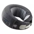 Gray neck massager with blue buttons and controls, designed for comfort and deep neck massage.
