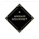 Diamond-shaped logo for Annam Gourmet, featuring the text "ANNAM GOURMET" in white on a black background.