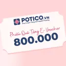 Gift voucher for 800,000 VND from Potico.vn with flower logo.