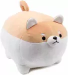Chonky Shiba plush toy, a round, tan and white stuffed dog with a cute face.