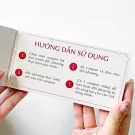 Gift set includes instructions for using love coupons, with numbered steps.