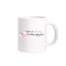 White mug with a cute cat illustration and "Cảm ơn Thảo My vì những ngày qua!" text.