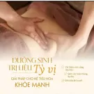 Hands massaging the abdomen, with text "Spleen & Stomach Rejuvenation Therapy".