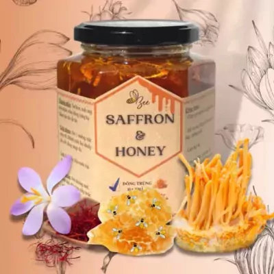 Saffron Ngâm Mật Ong Đông Trùng Hạ Thảo 200ml - Đông Trùng