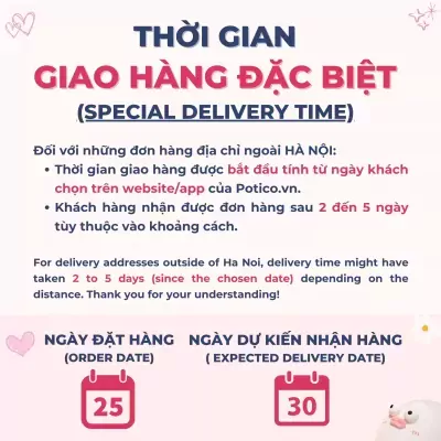 Delivery information for a "Cream Flower Mlem Mlem" product, showing estimated delivery dates.