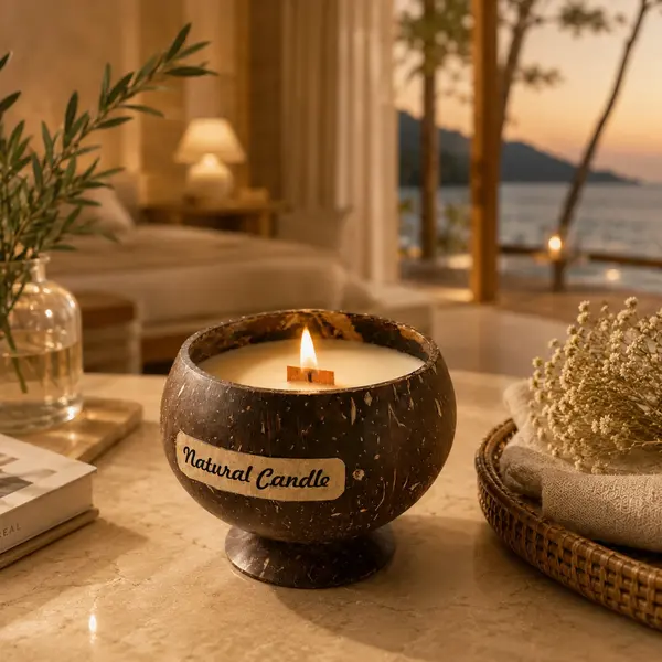 Coconut Shell Scented Candle 3