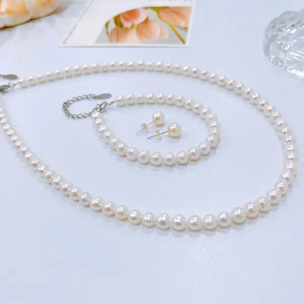 3-Piece White Pearl Set (6-7mm) 2