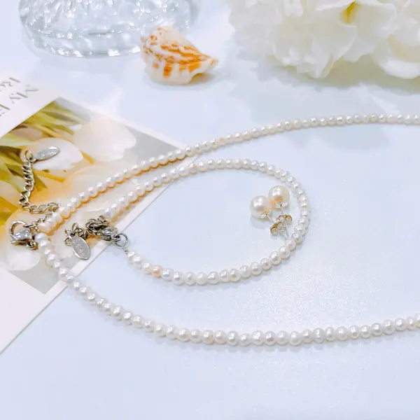 3-Piece White Pearl Set (3mm) 2
