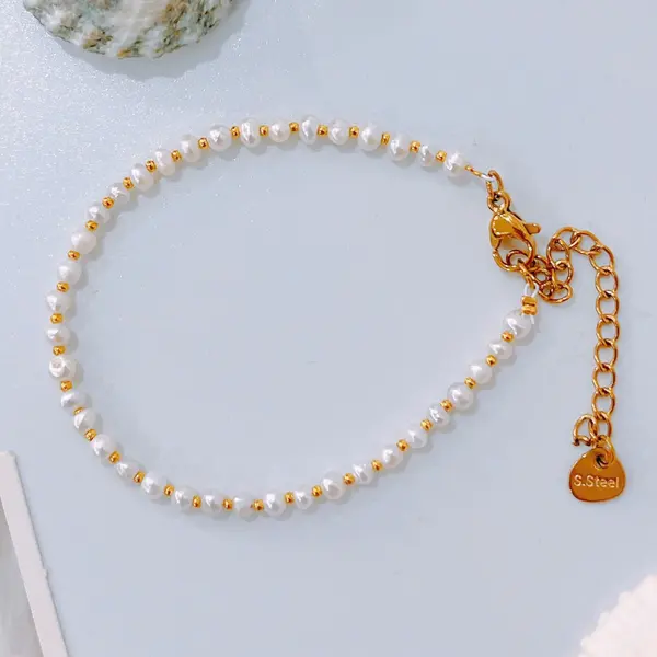 White Pearl Bracelet (3mm) 1