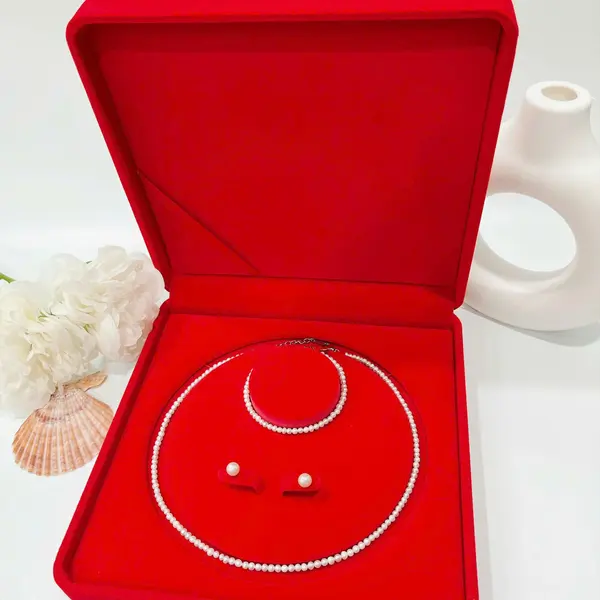 3-Piece White Pearl Set (3mm) 4