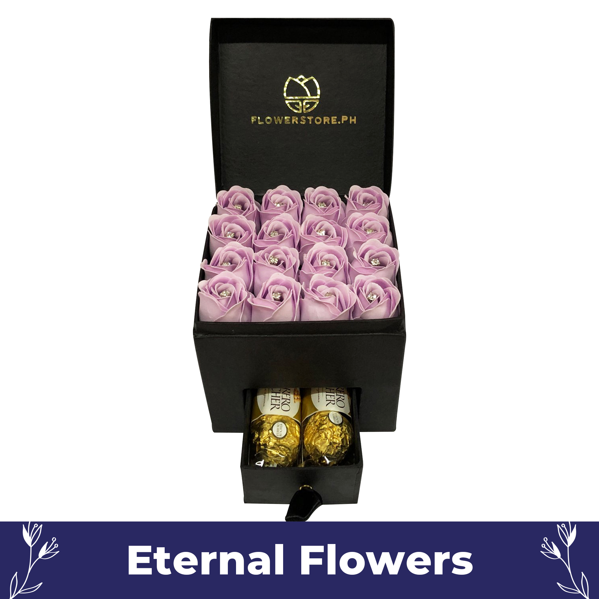 Lilac Eternal Love Box Online Flower Delivery Philippines Online