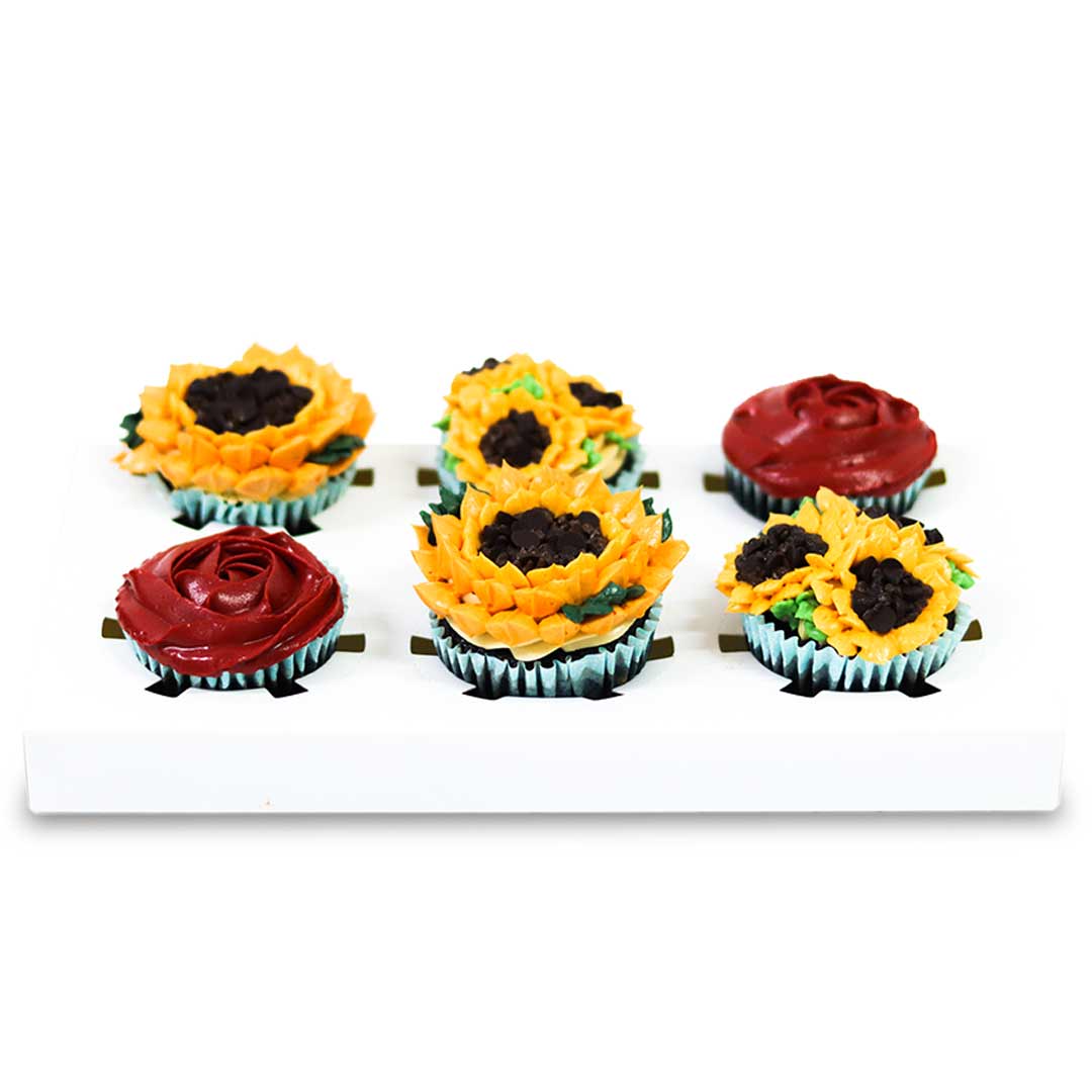Sunny and Rosy Cupcakes Online Flower Delivery Sunny and Rosy Cupcakes Online Flower Delivery