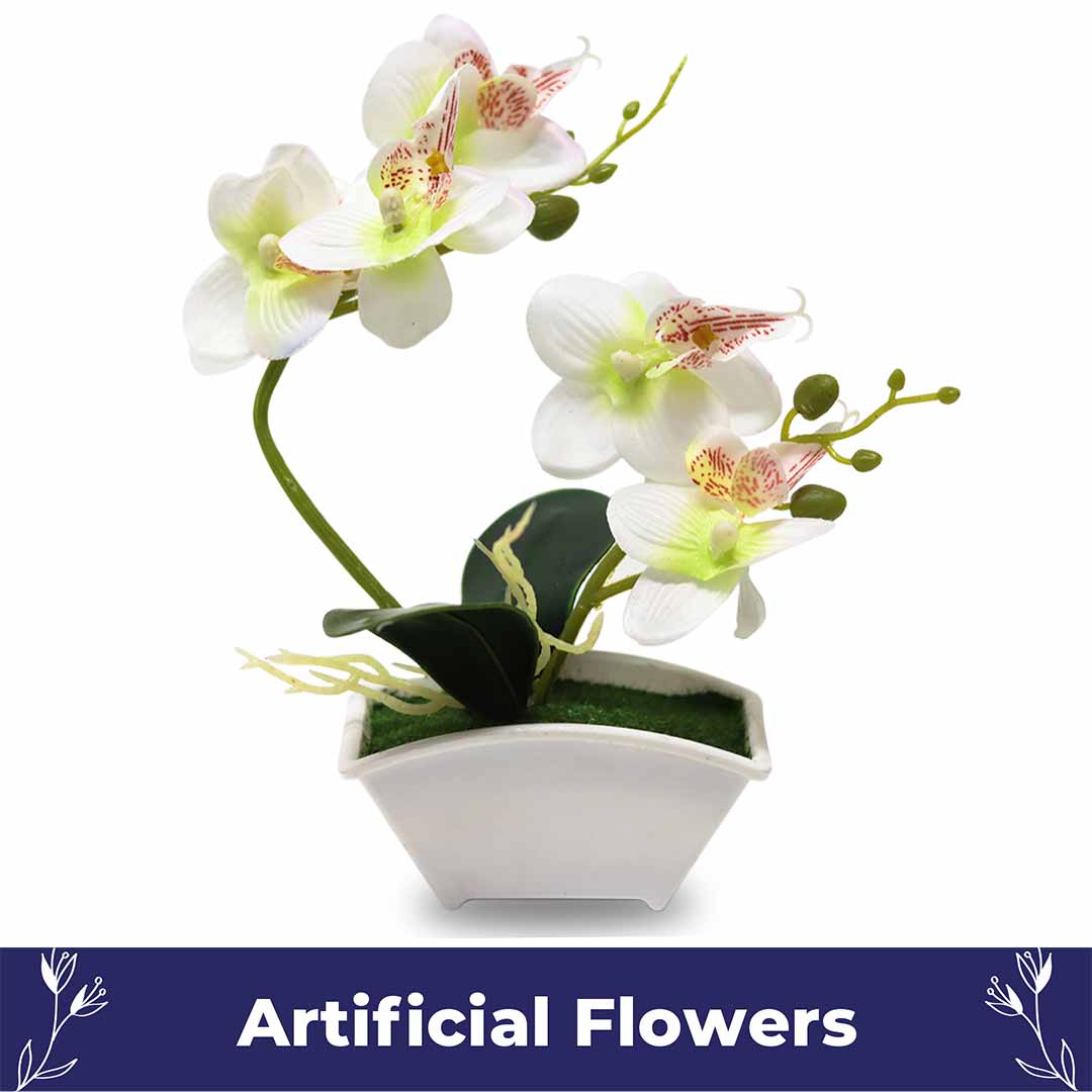 Faux Potted Orchid White Online Flower Delivery Philippines