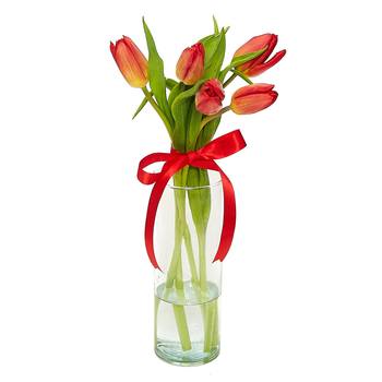 Red Orange Tulips (5 Stems) - Online Flower Delivery ...