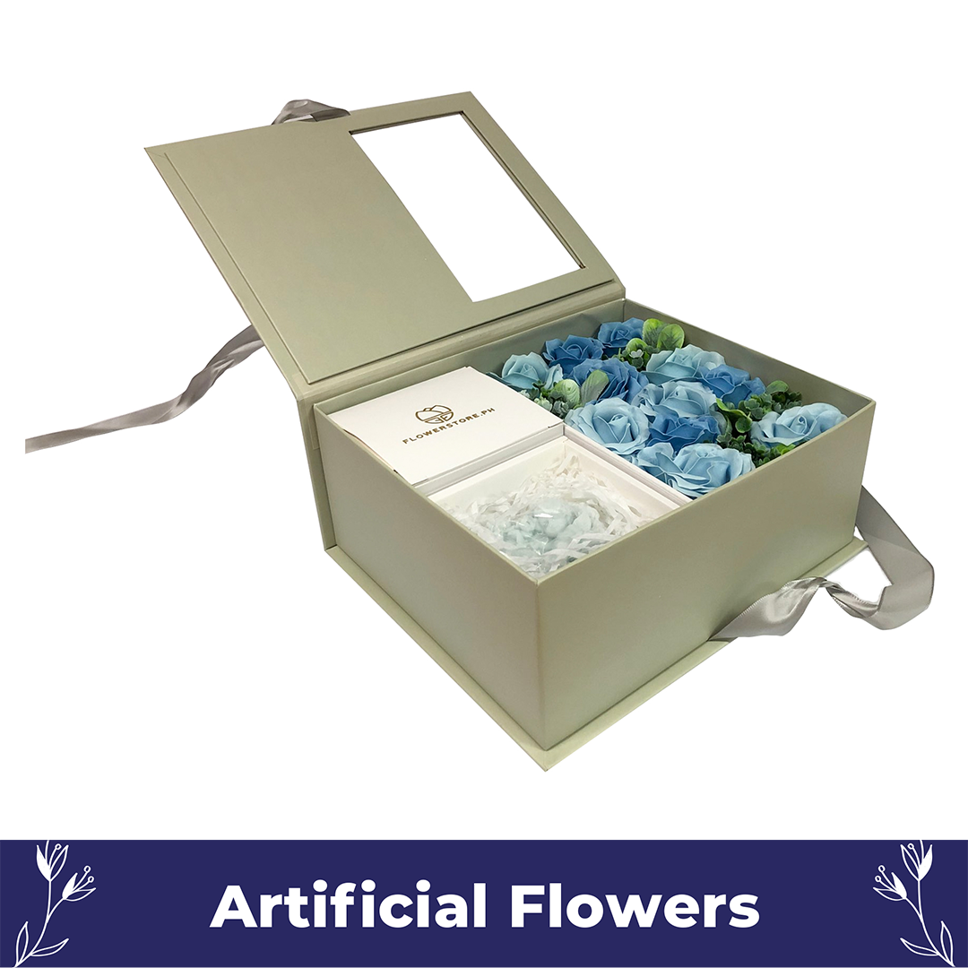 Cool Blue Flower Box Online Flower Delivery Philippines Online Flowers SameDay Flower